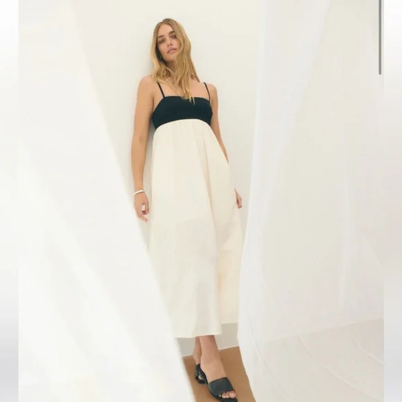 Tie-Back Babydoll Maxi Dress
